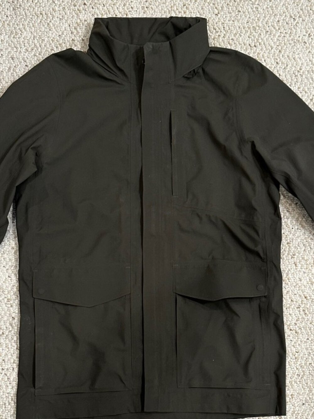 lululemon Hooded Rain Jacket | Olive Green | Men's XS